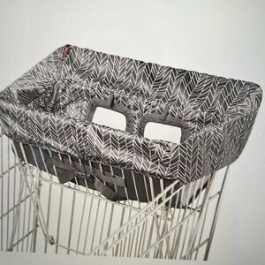 Skip Hop | Neutral Herringbone Pattern High Chair / Shopping Cart Cover